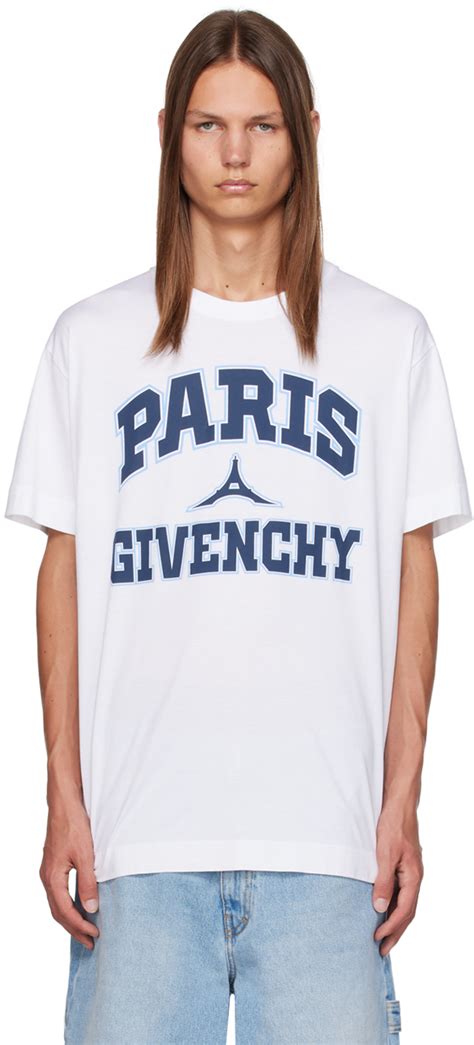 givenchy black and white split shirt|Givenchy oversized t shirt.